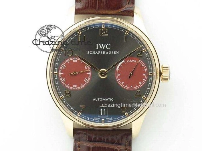 MIROTIME 0520 Elegant Portuguese IW371615 ZF 1:1 Best Edition SS Green Dial on Black Leather Strap A96355 V 7081